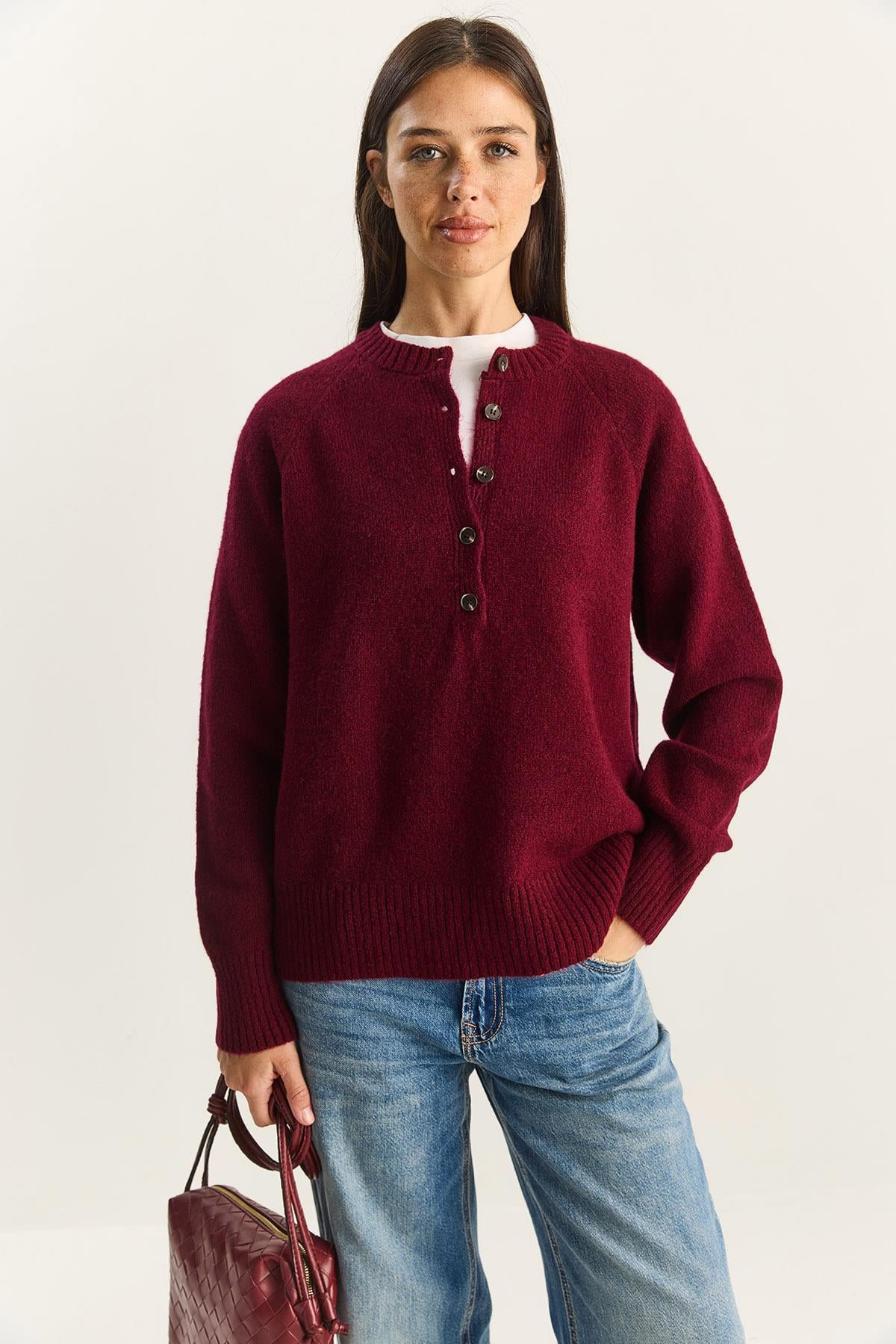 Women's Burgundy Sweater