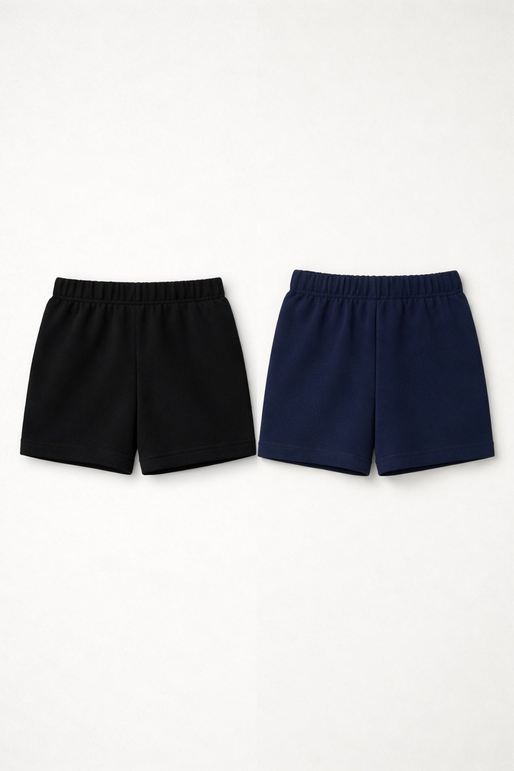 2-piece Set of Basic Woman Cotton Fleece Shorts
