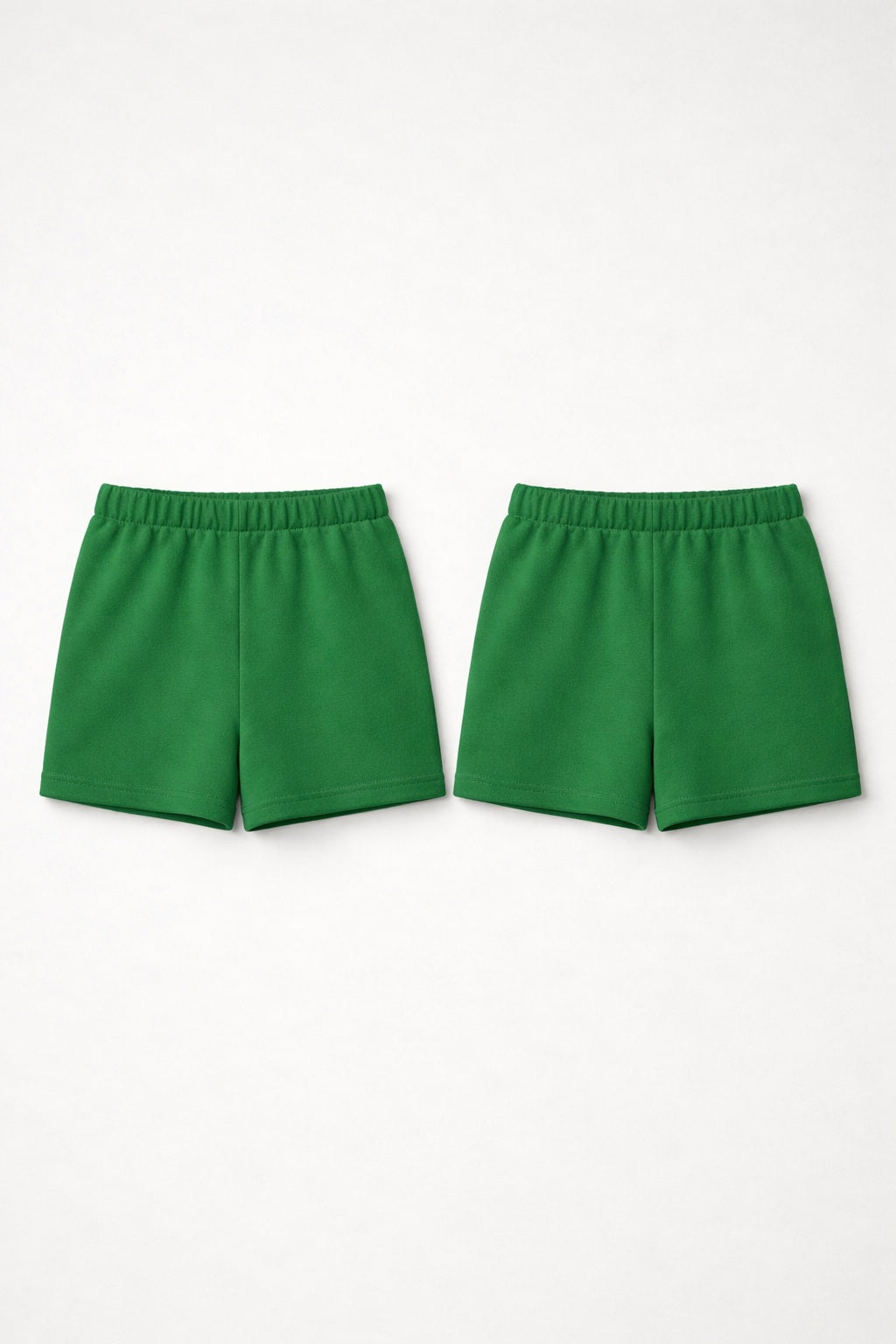 2-piece Set of Basic Woman Cotton Fleece Shorts