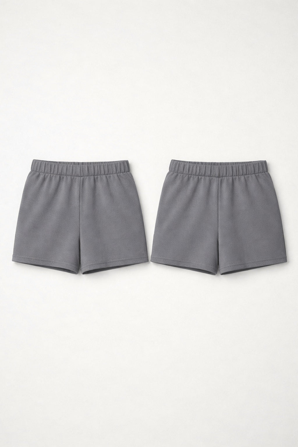 2-piece Set of Basic Woman Cotton Fleece Shorts