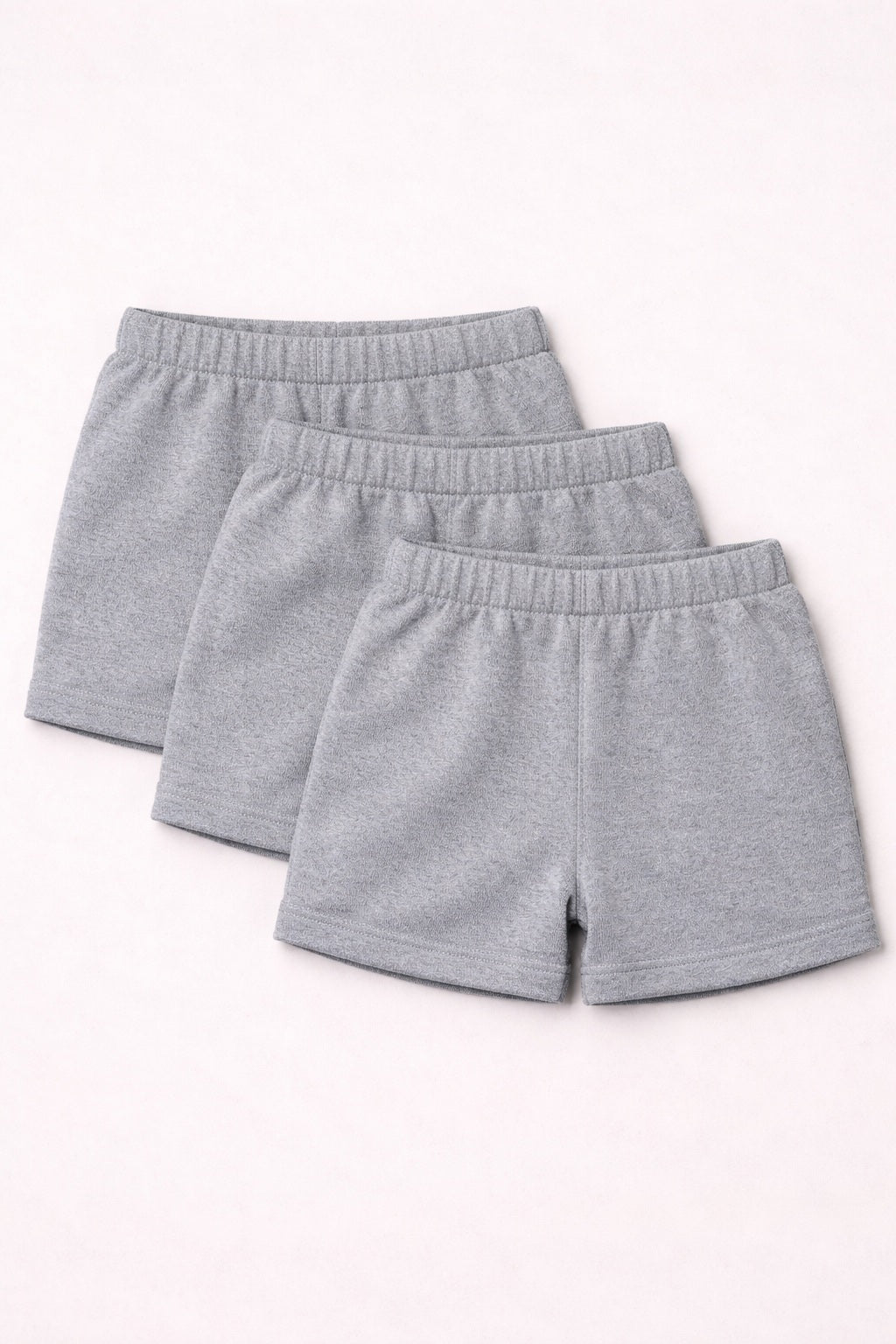 3-piece Set of Basic Woman Cotton Fleece Shorts