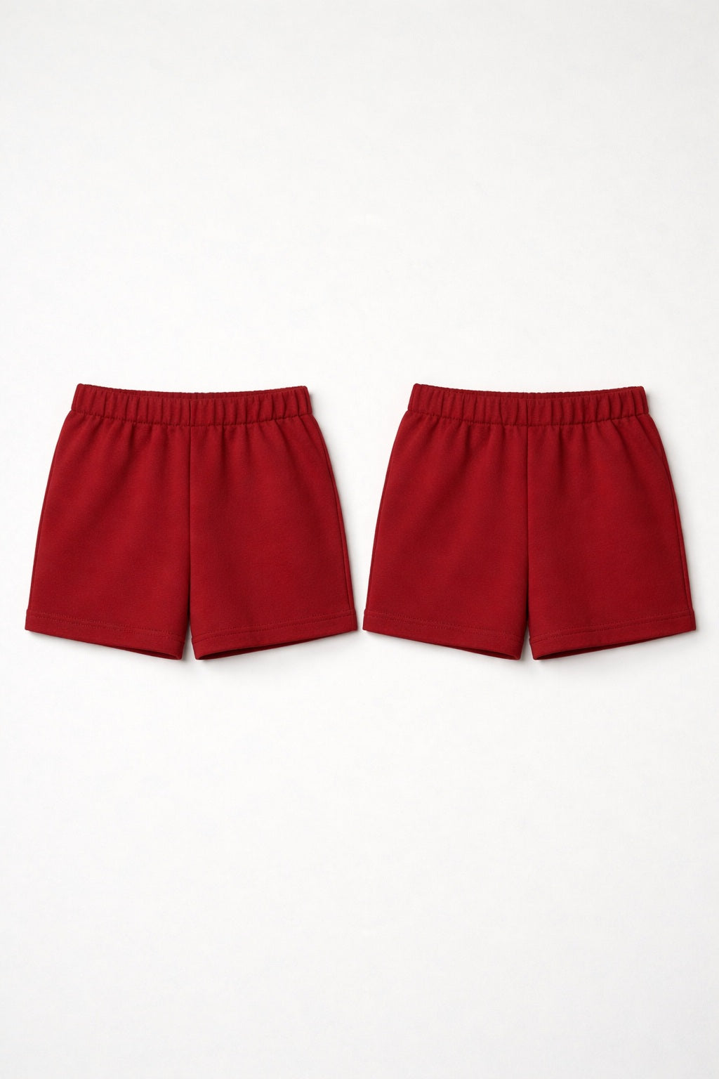2-piece Set of Basic Woman Cotton Fleece Shorts