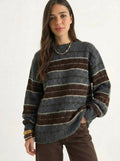 Anthracite-Brown Sweater