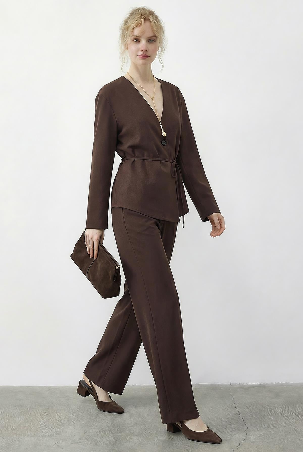 Women's Brown Outfit Set