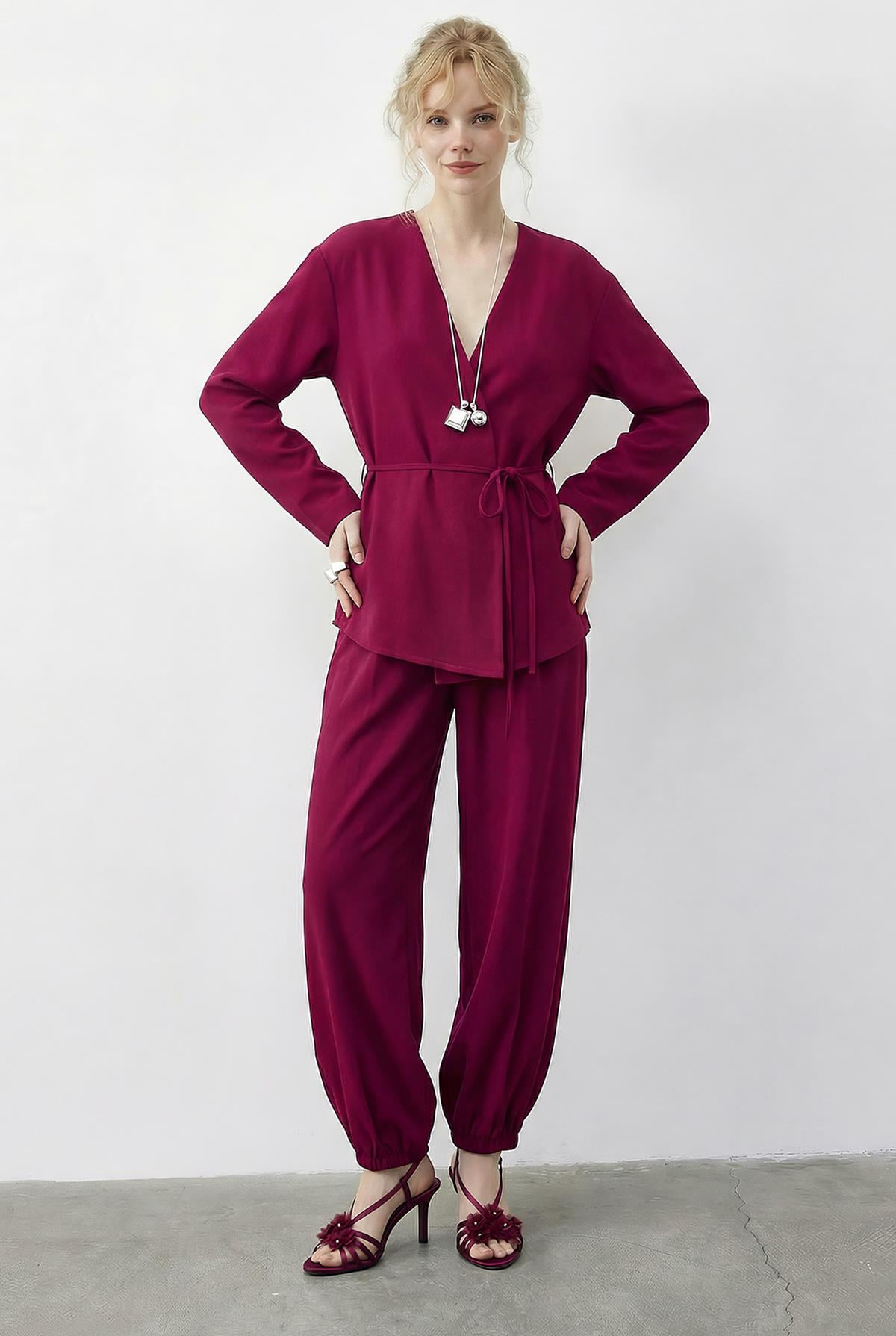 Women's Fuchsia Outfit Set