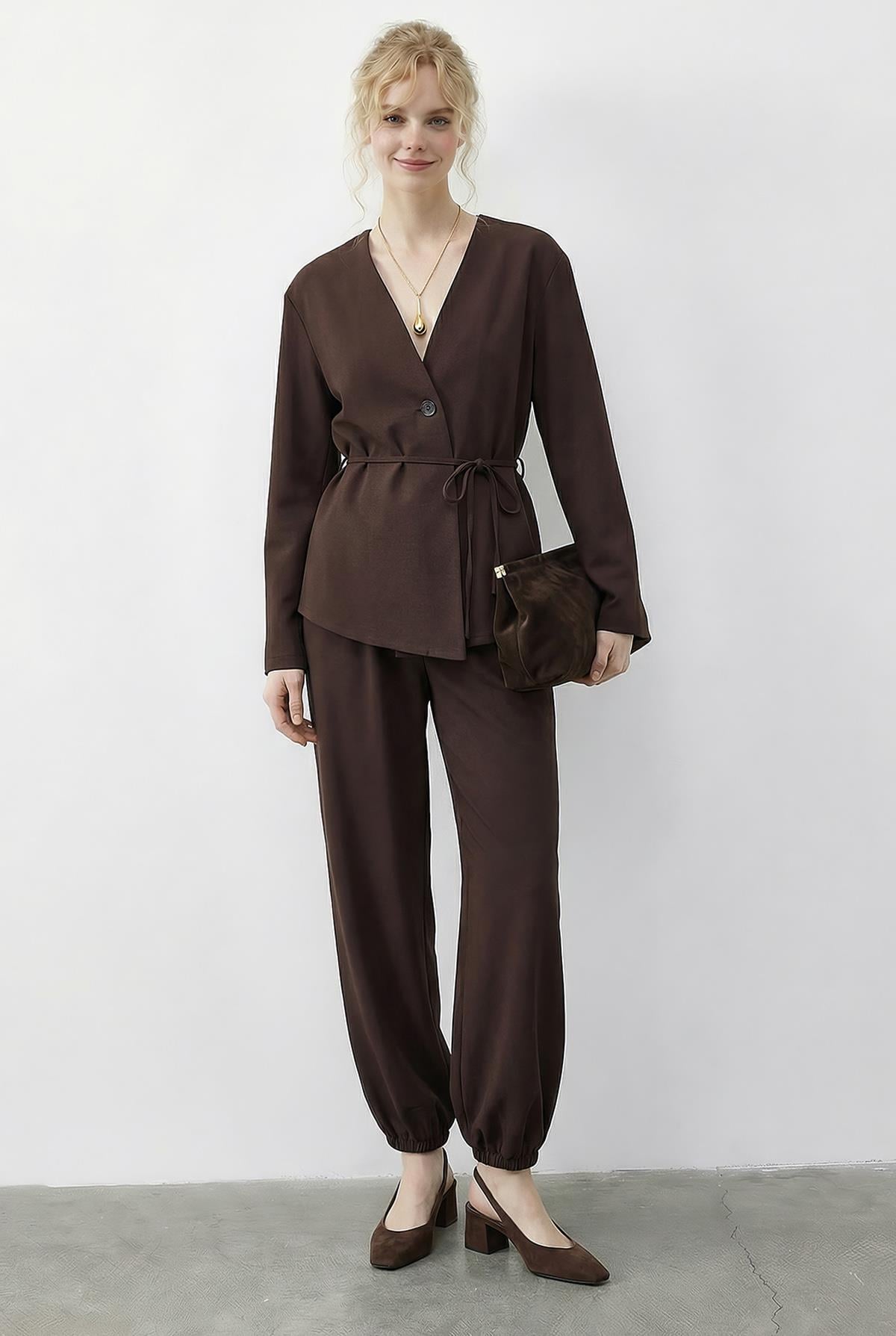 Women's Brown Outfit Set