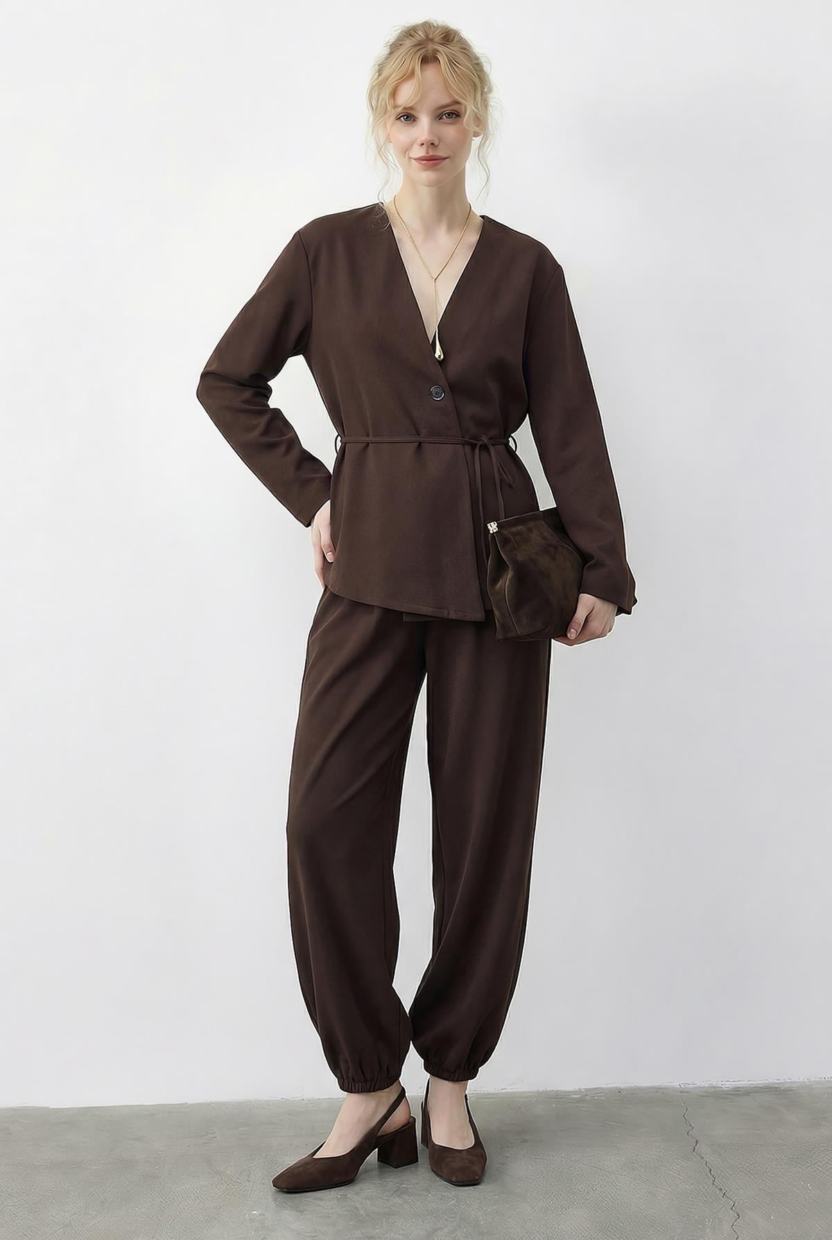 Women's Brown Outfit Set