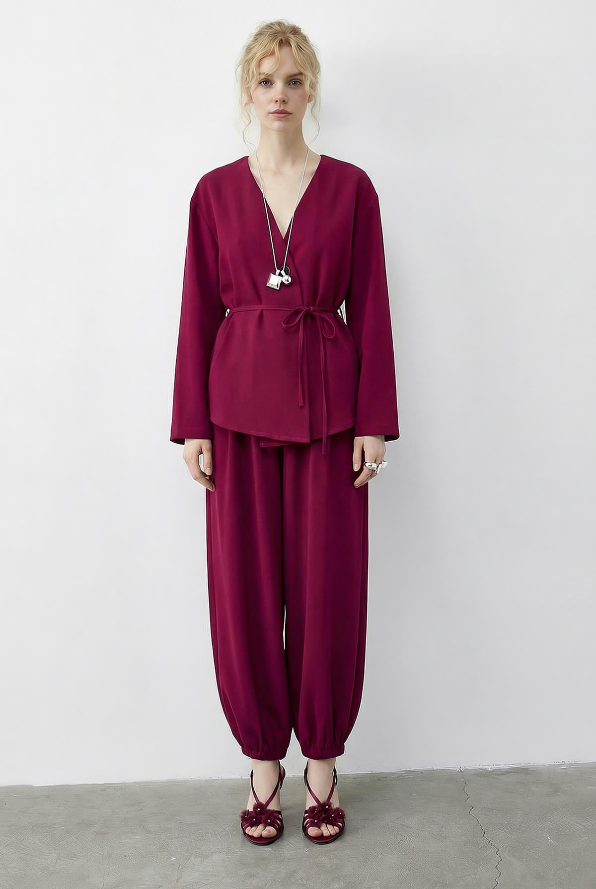 Women's Fuchsia Outfit Set