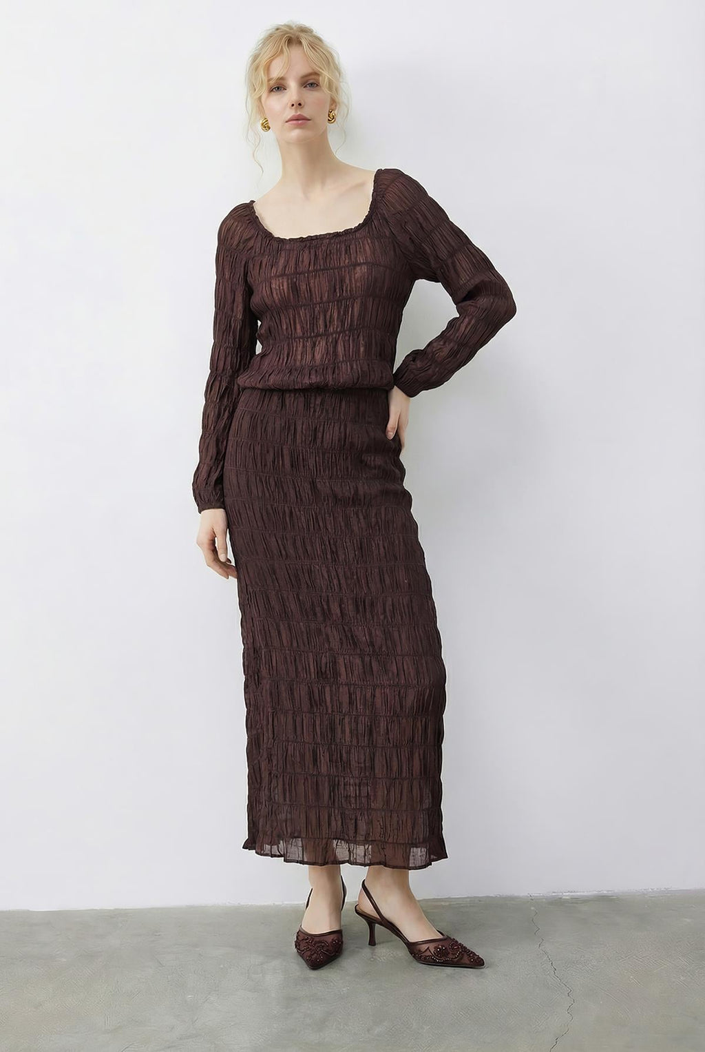 Dark Brown Outfit Set