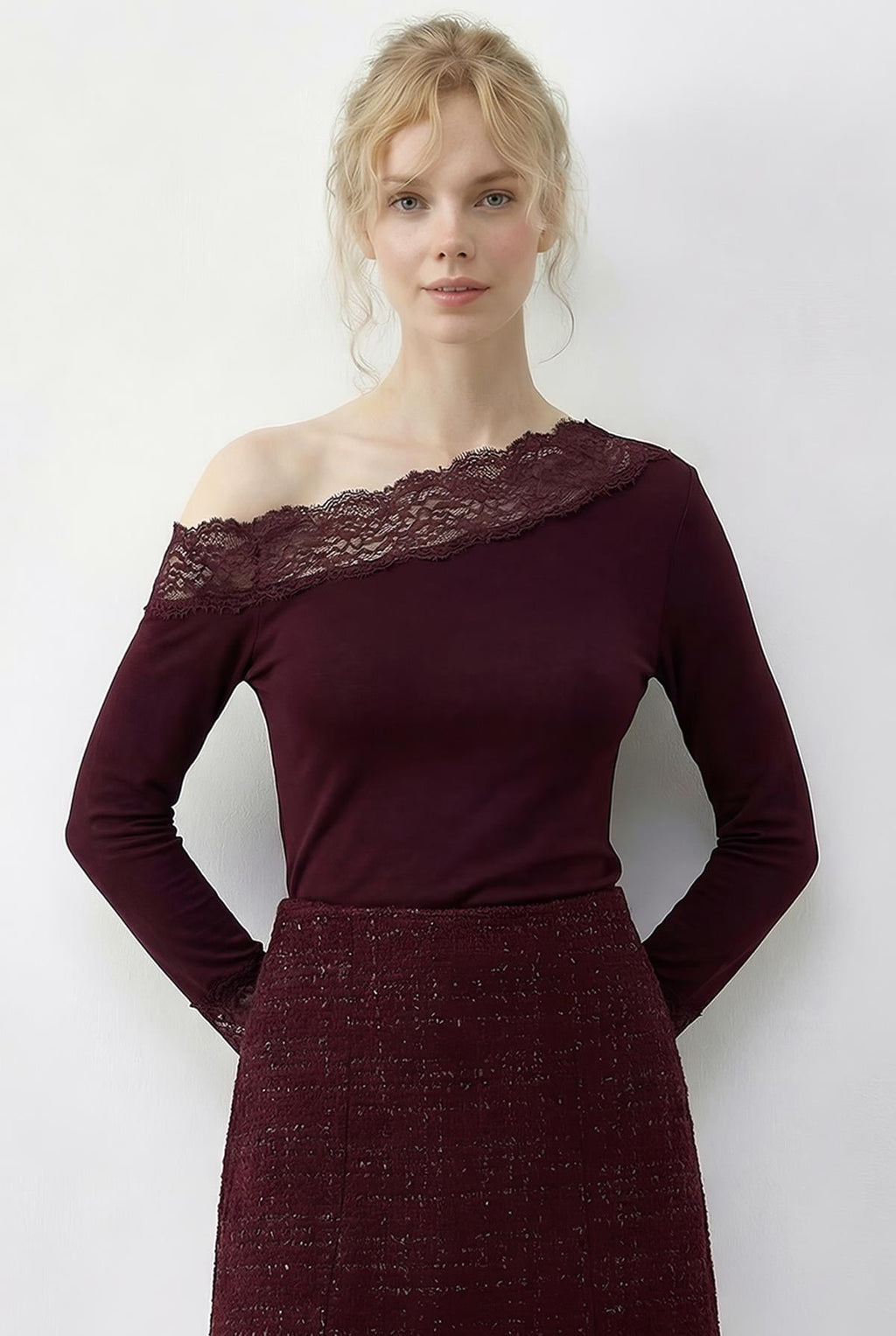 Burgundy Blouse