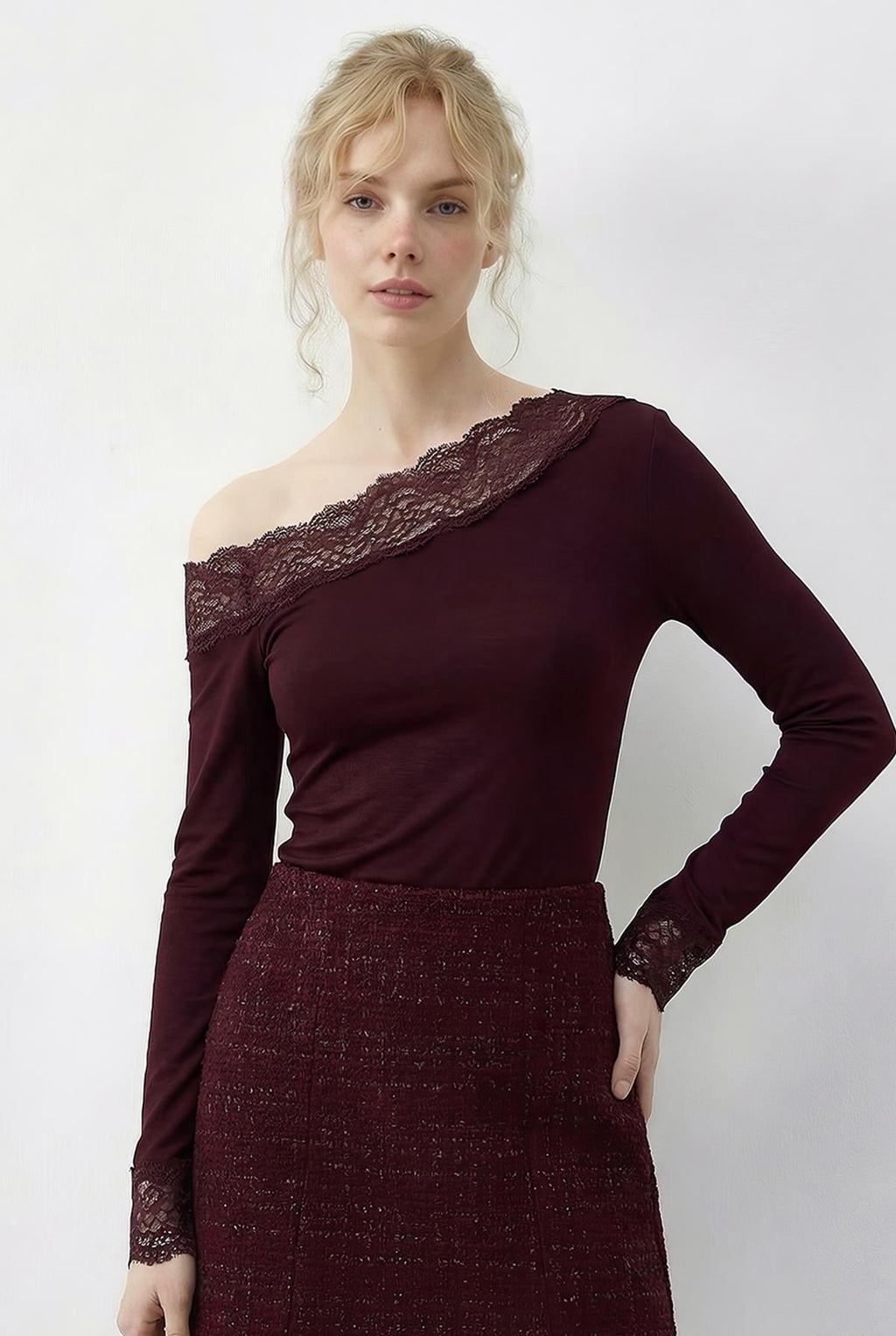 Burgundy Blouse