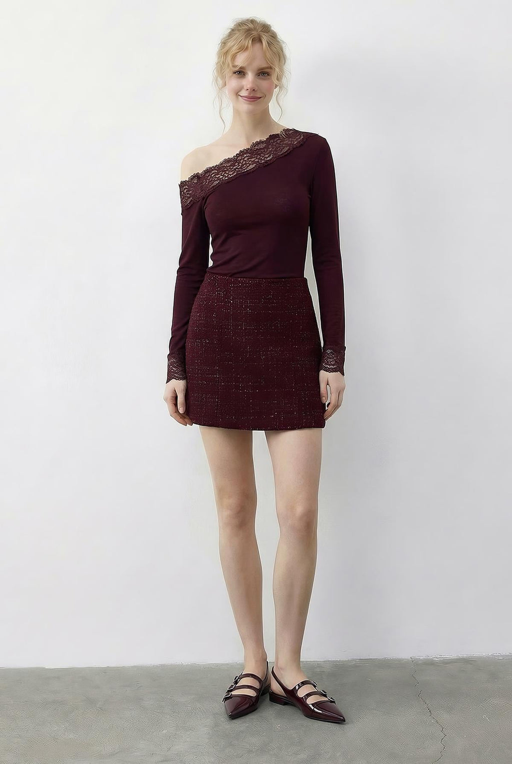 Burgundy Blouse