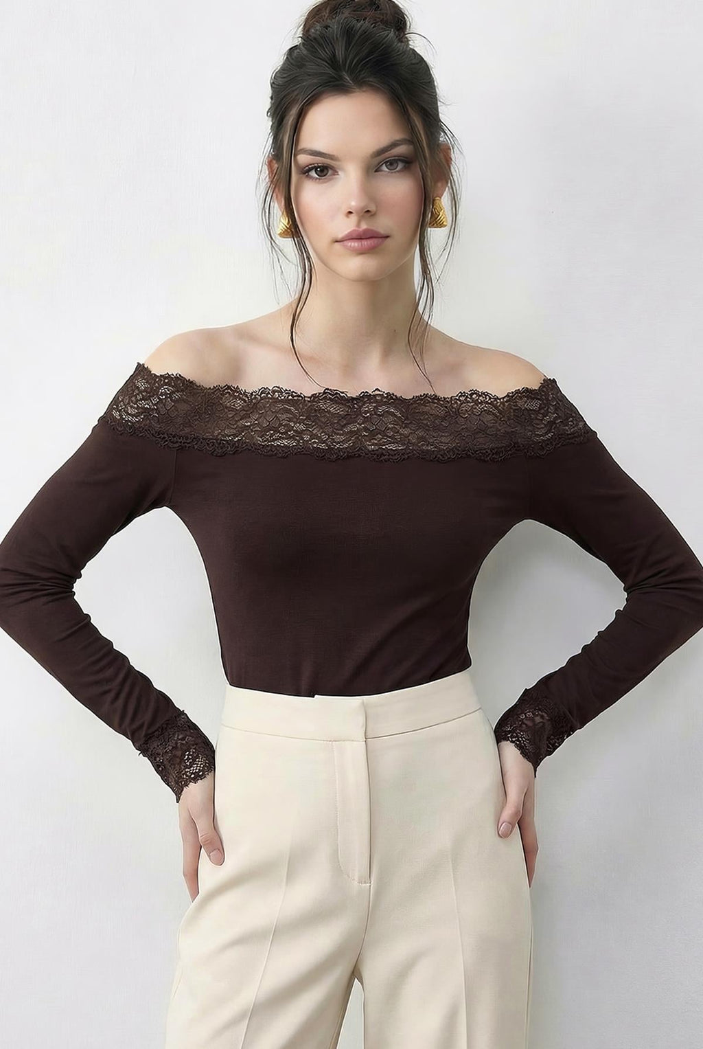 Dark brown Blouse