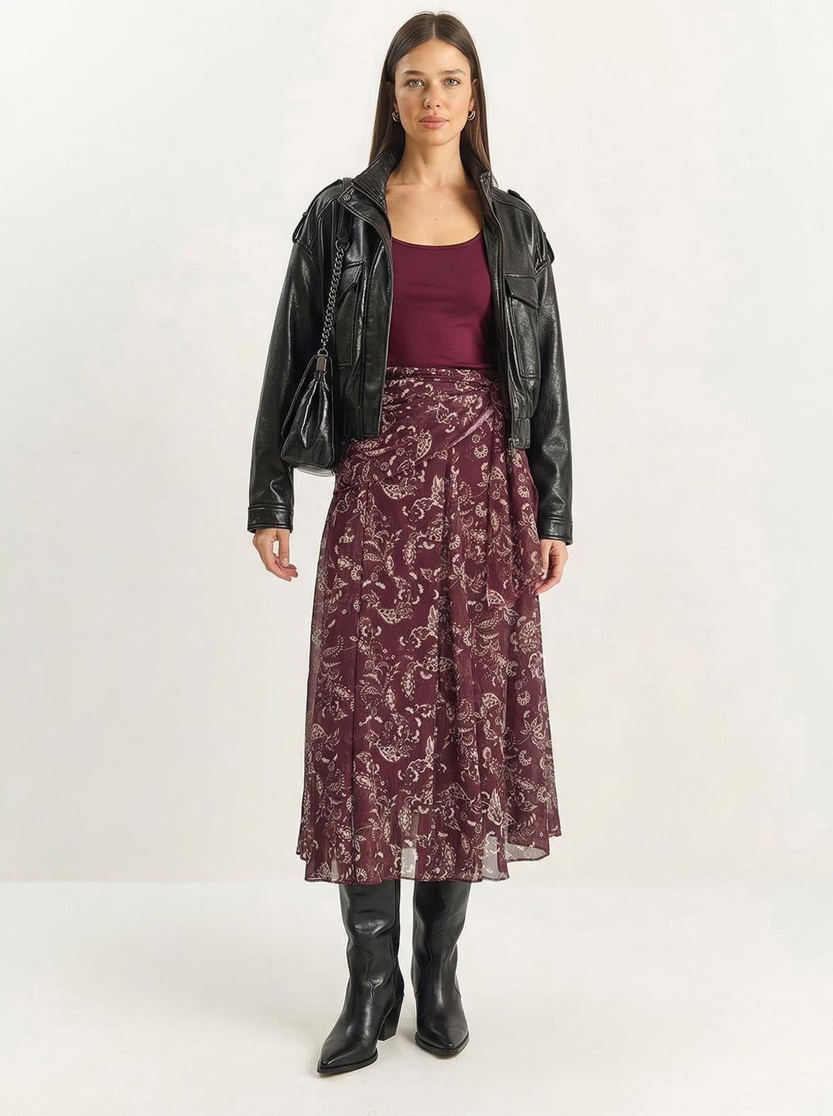 Women's Plum Skirt