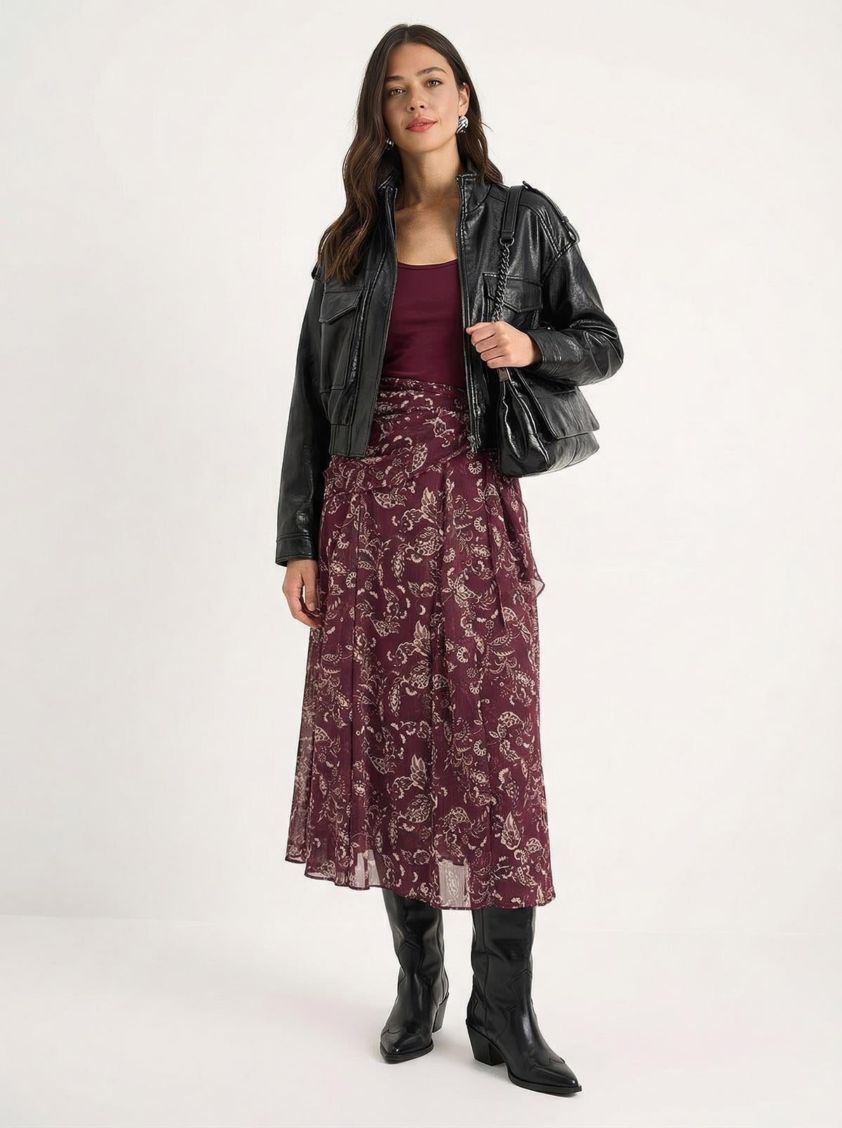 Women's Plum Skirt