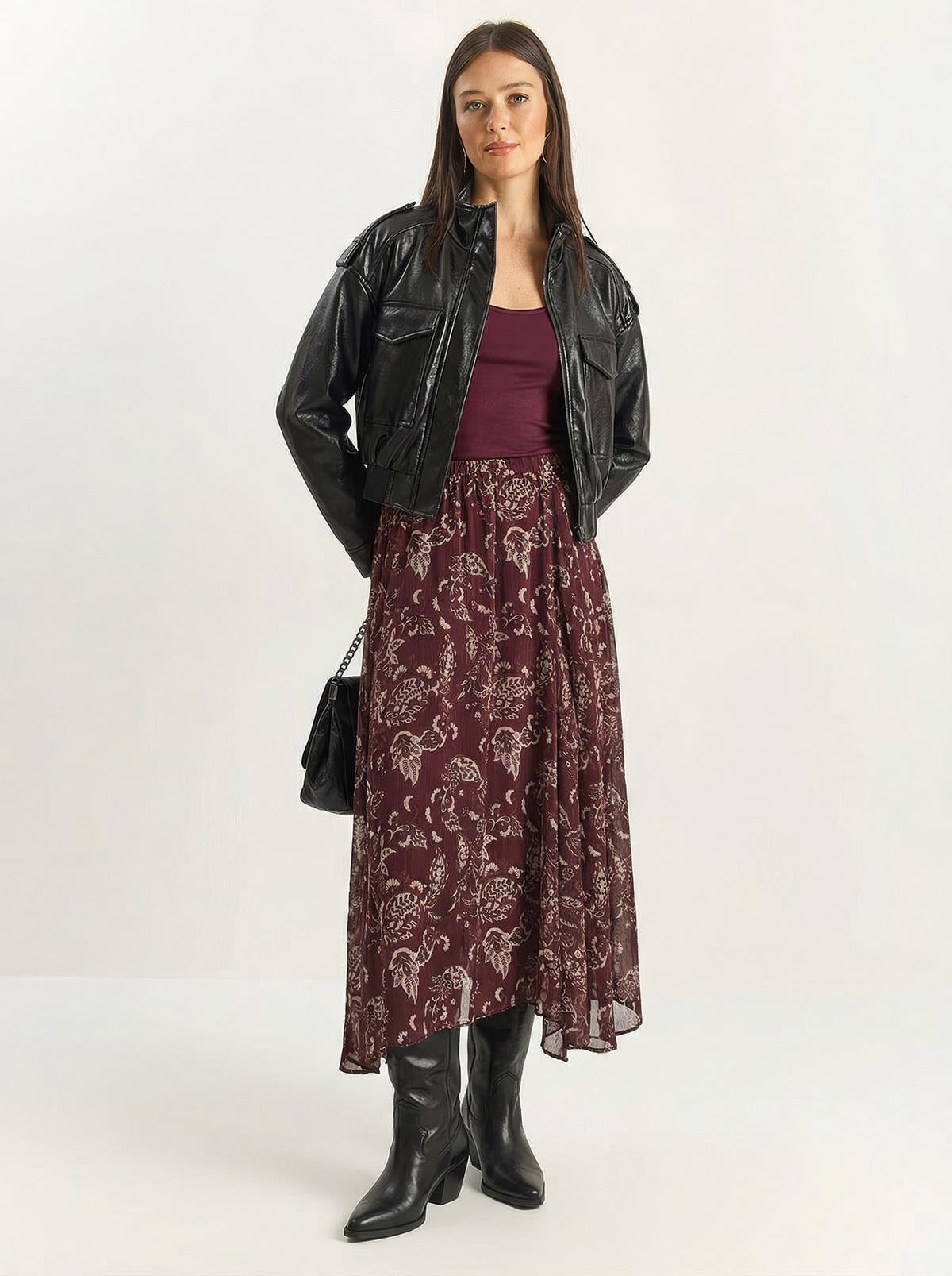 Women's Plum Skirt