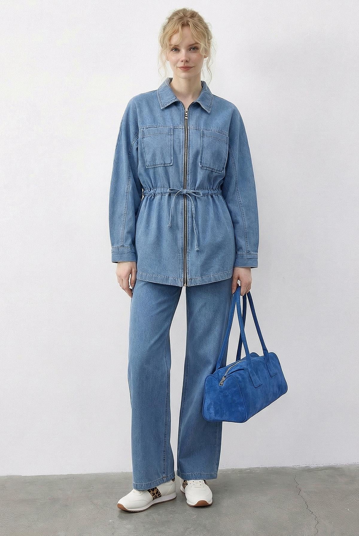 Women's Ice Blue Outfit Set