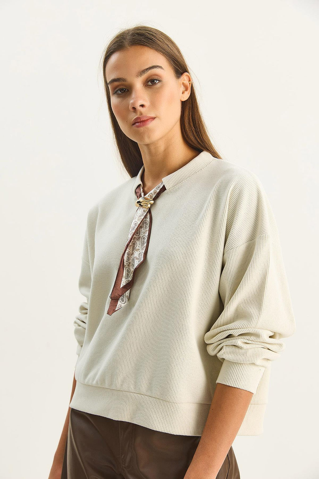 Beige‎ T-Shirt - 56579