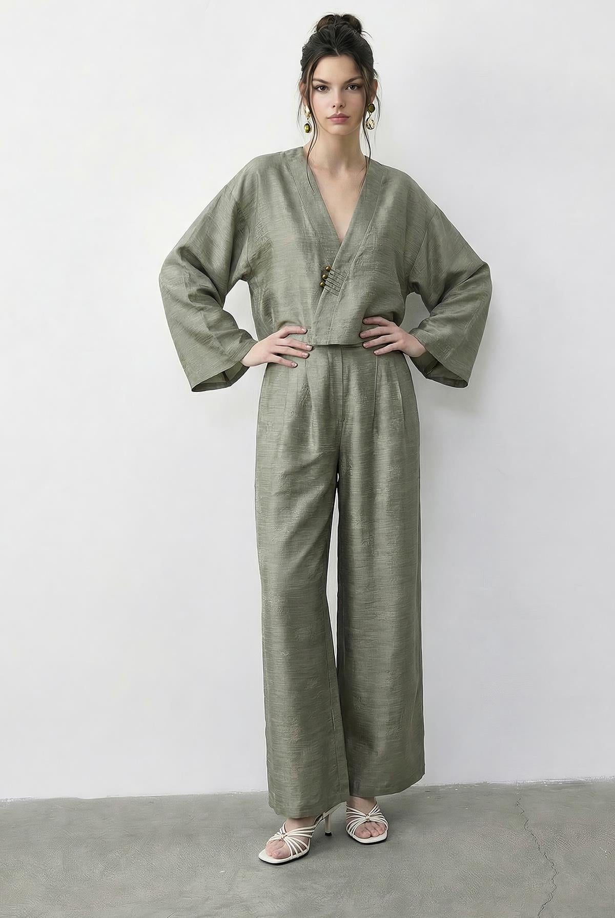 Aqua Green Kimono