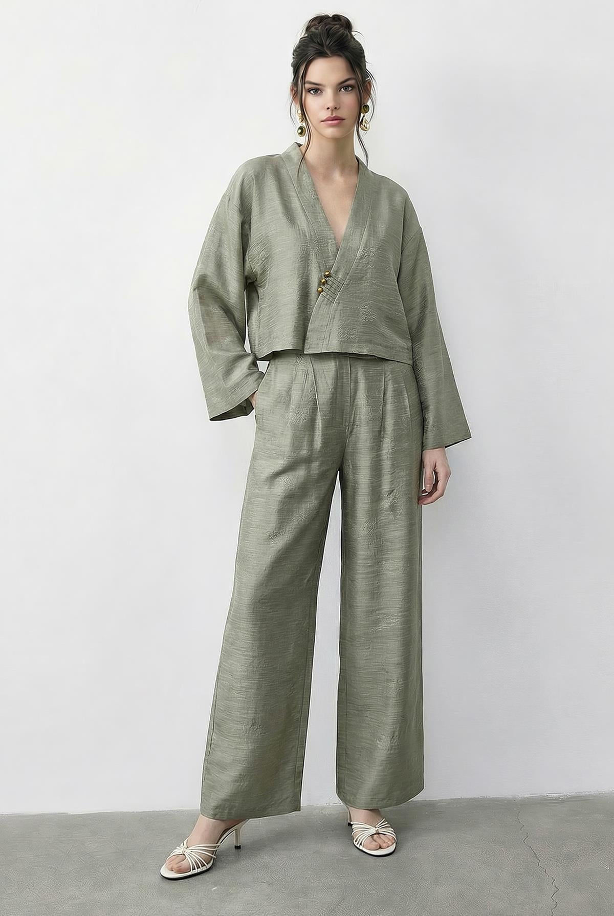 Aqua Green Kimono
