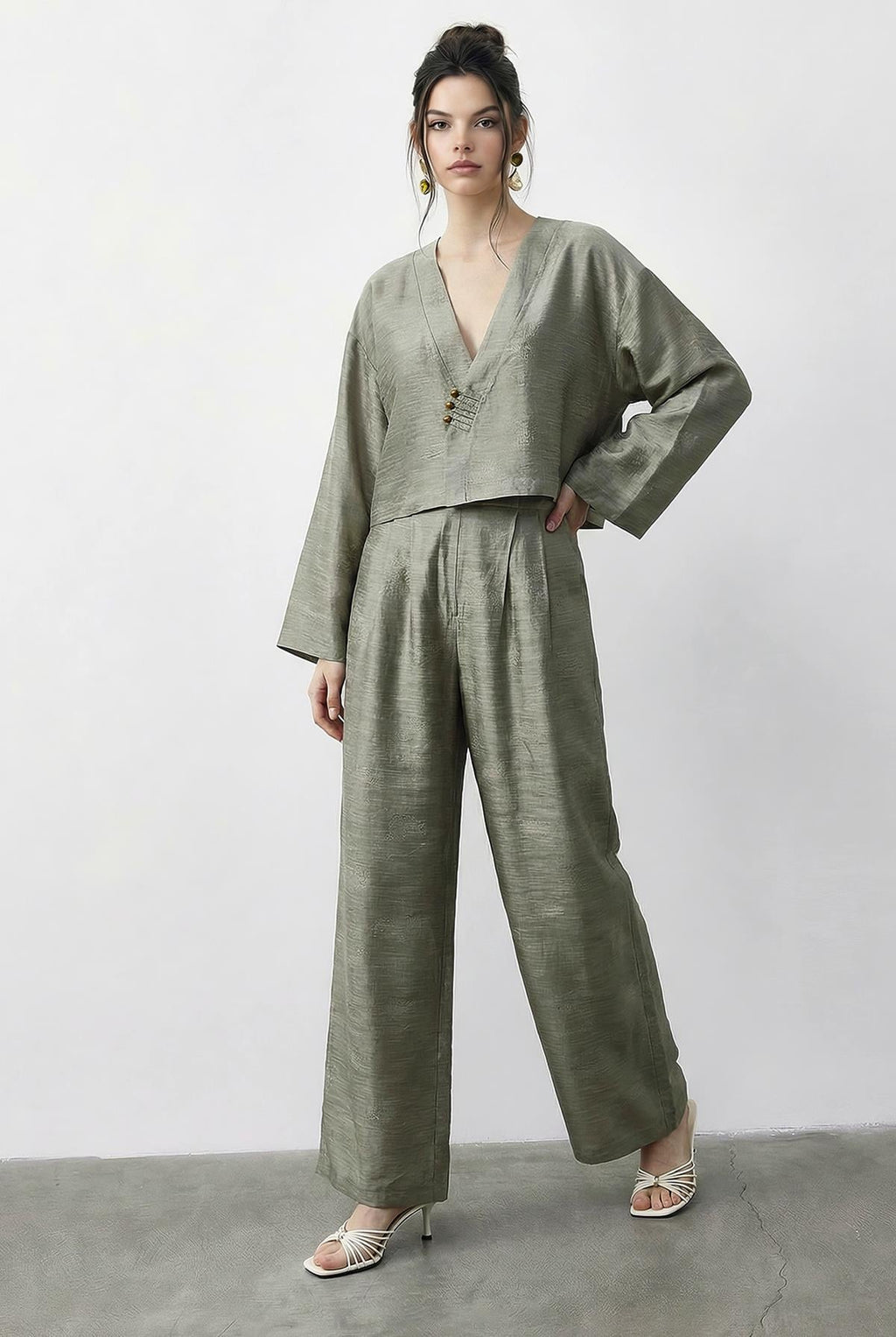 Aqua Green Kimono