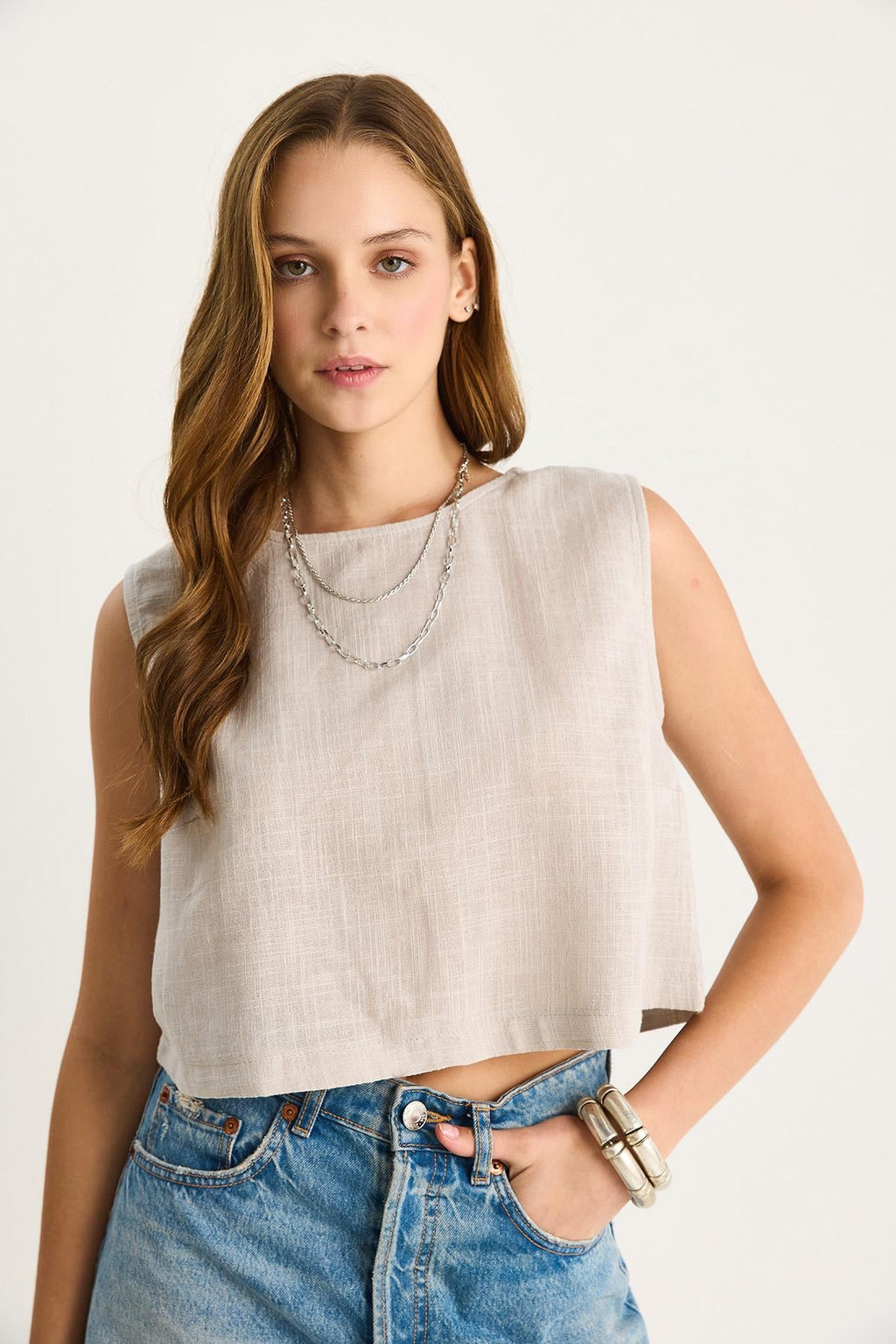 Grey‎ Blouse