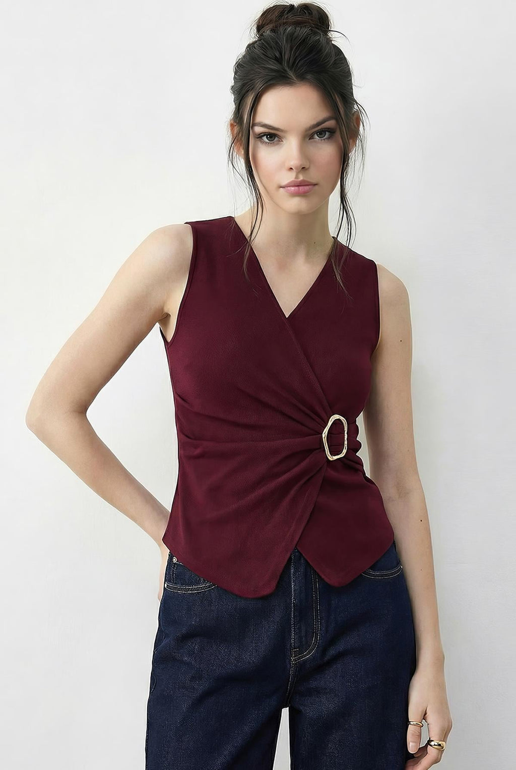 Burgundy Blouse