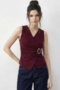 Burgundy Blouse