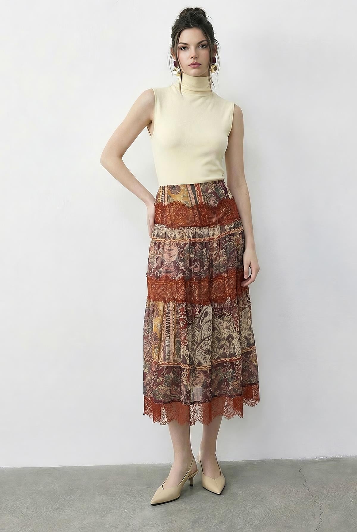 Women's Orange Skirt