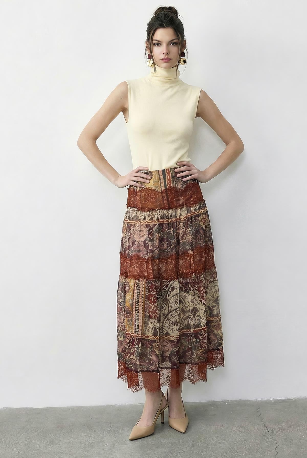 Women's Orange Skirt