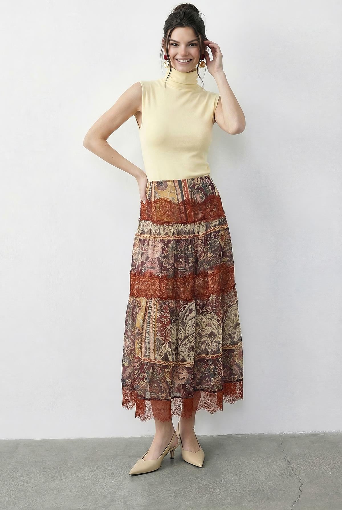 Women's Orange Skirt