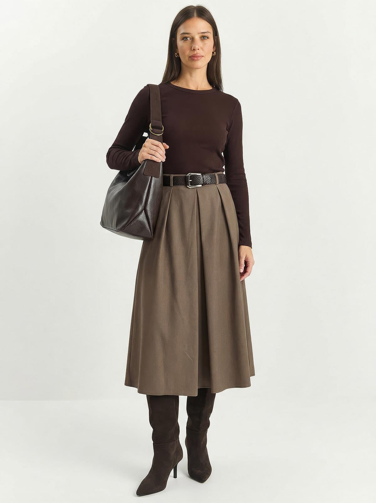 Women's Latte brown Skirt