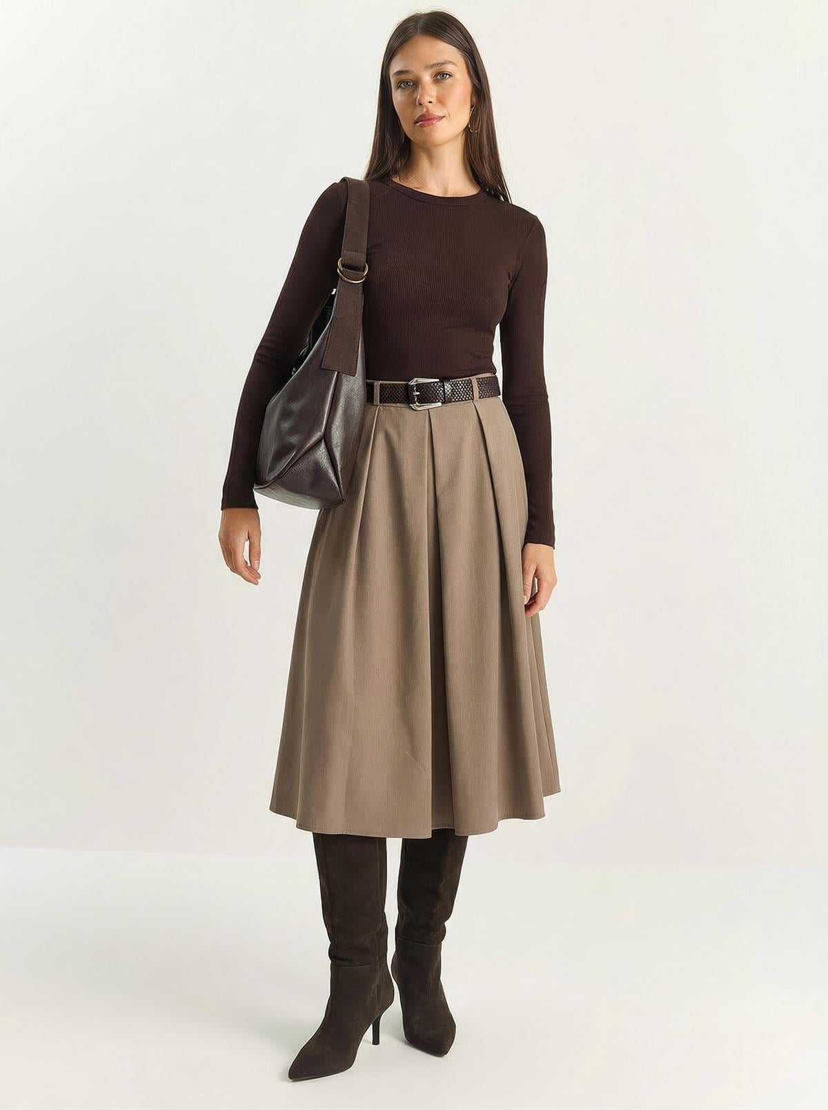 Women's Latte brown Skirt