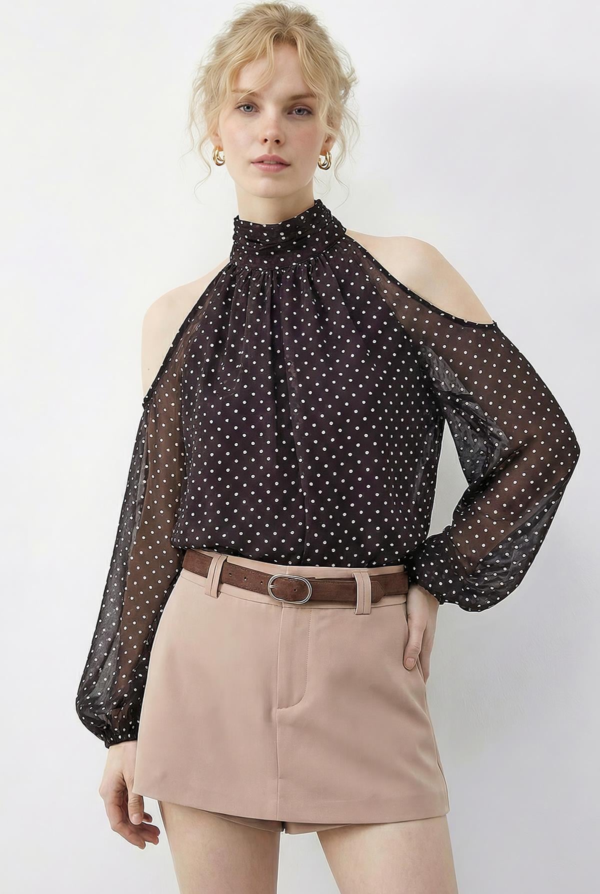 Women's Dark Brown Blouse