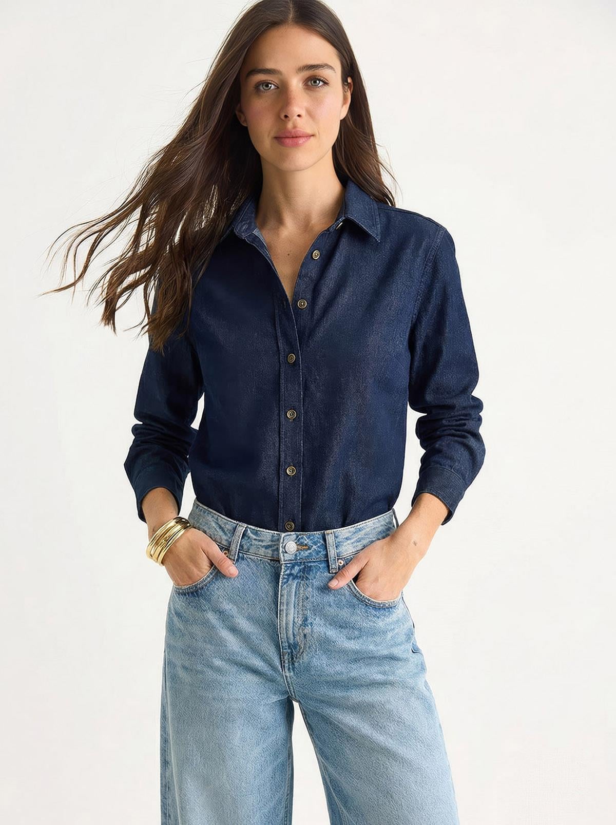 Women's Dark Blue Shirt