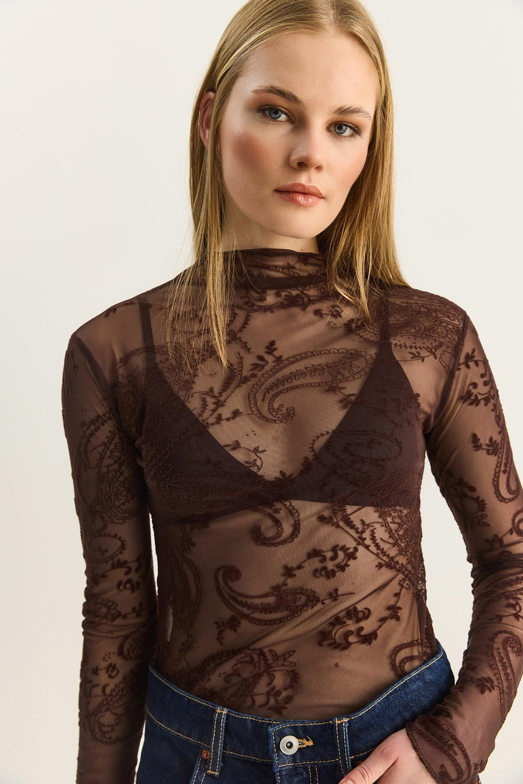Brown‎ Blouse