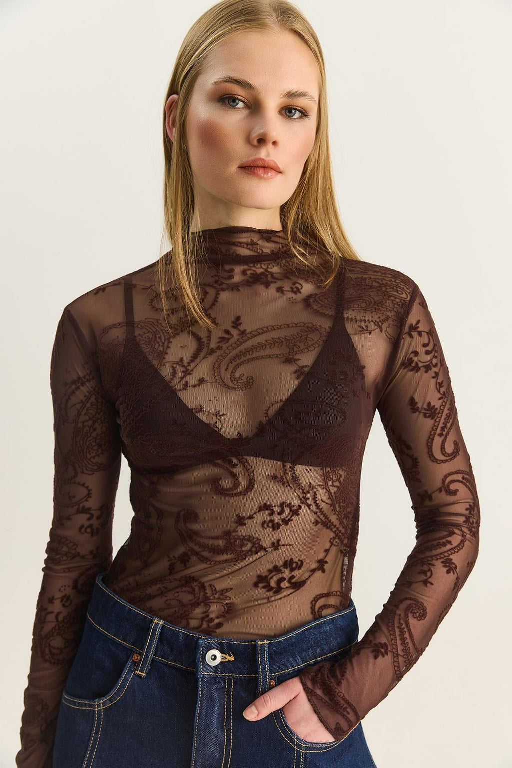 Brown‎ Blouse