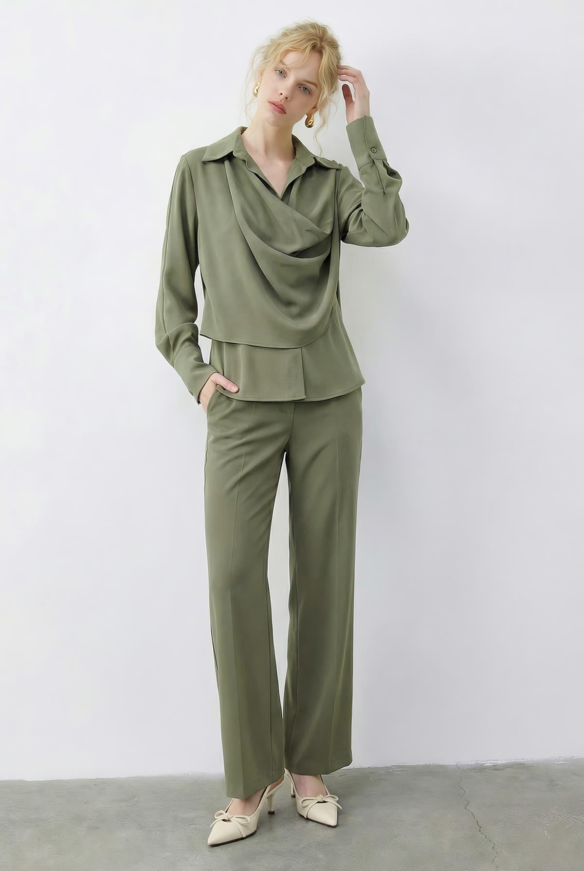 Women's Light Green Outfit Set