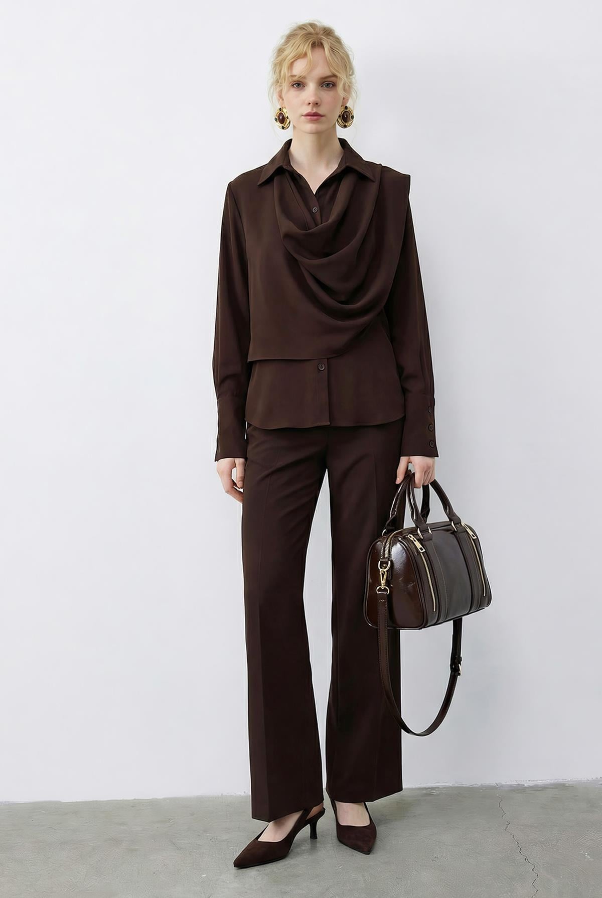 Women's Dark Brown Outfit Set