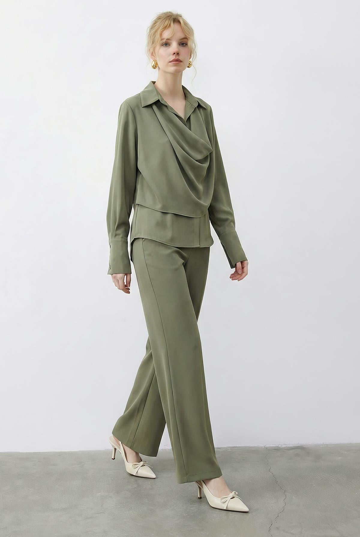 Women's Light Green Outfit Set