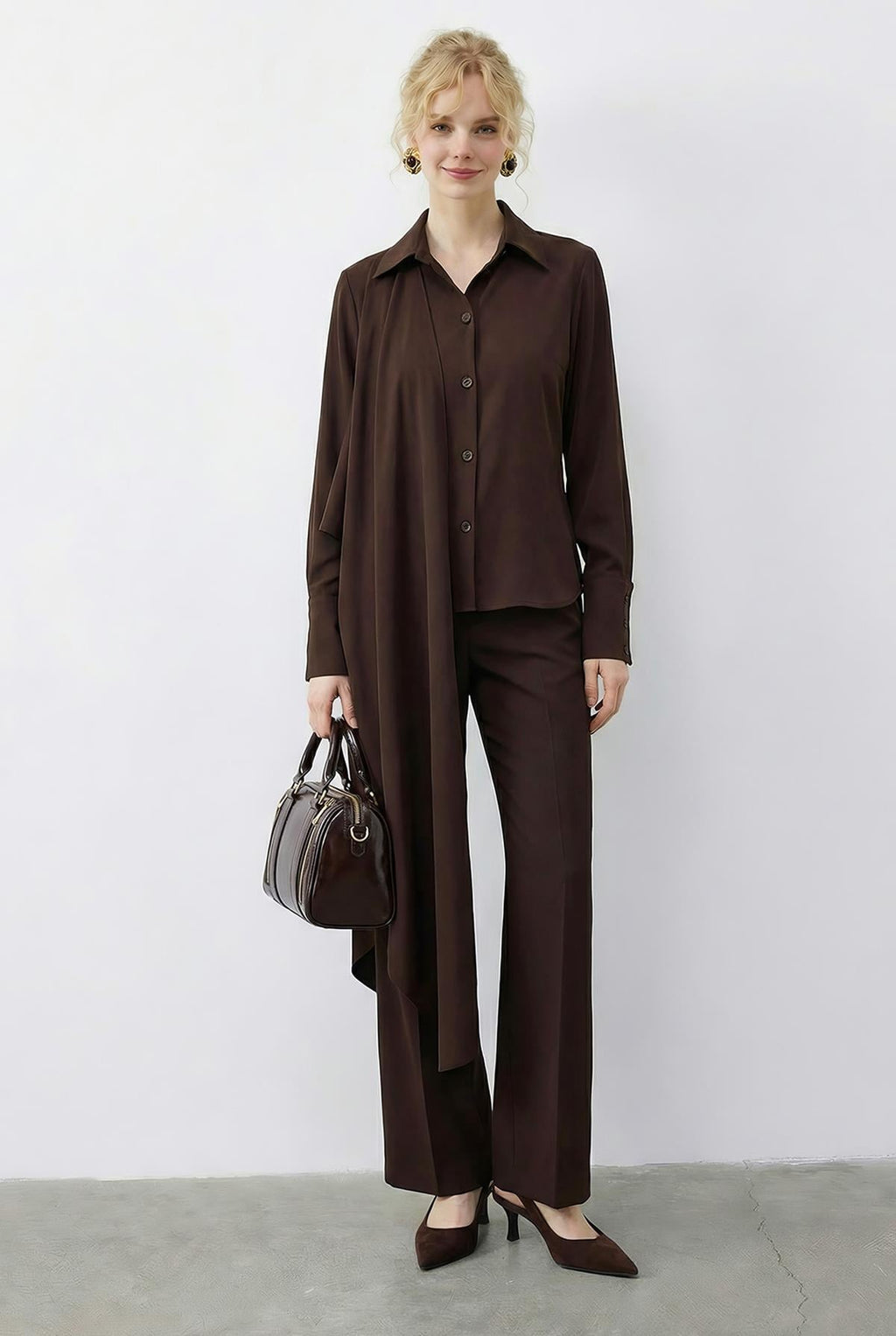 Dark Brown Outfit Set