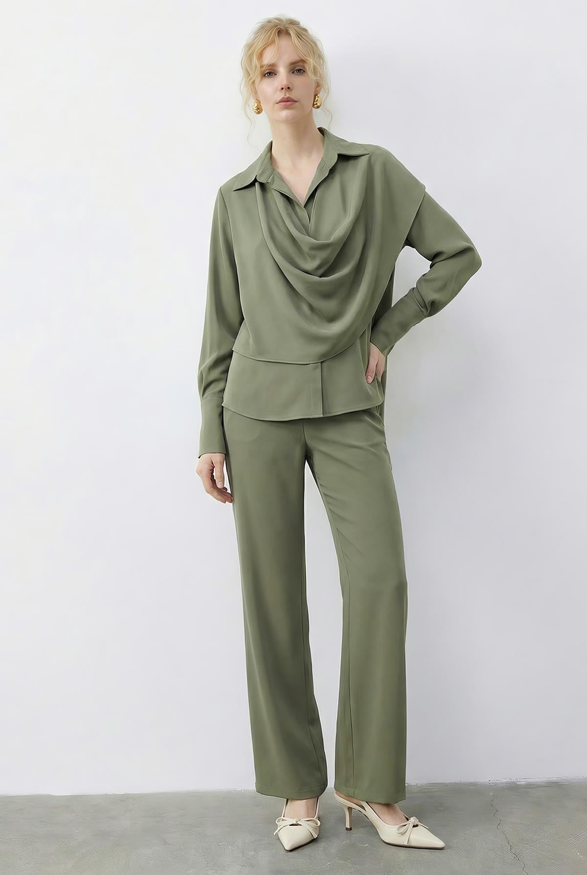 Women's Light Green Outfit Set