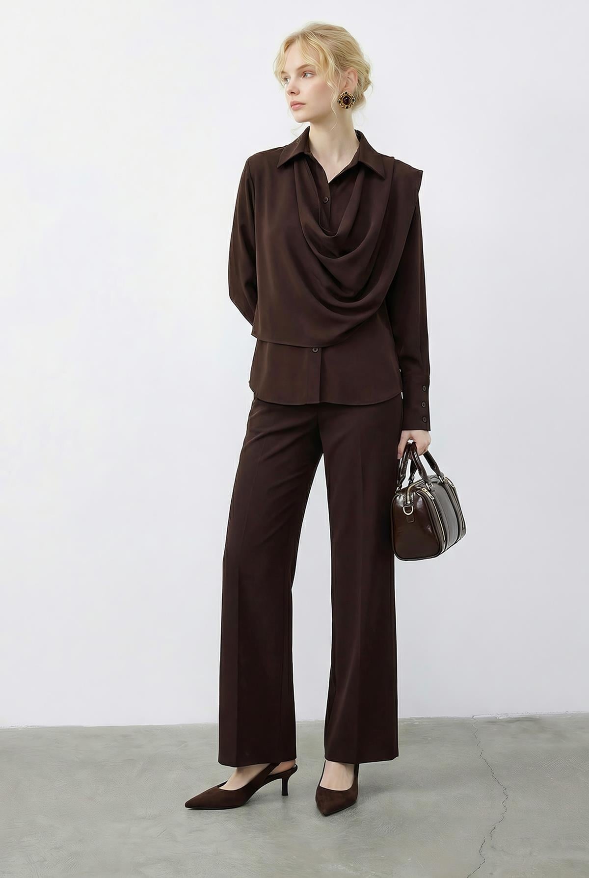 Women's Dark Brown Outfit Set