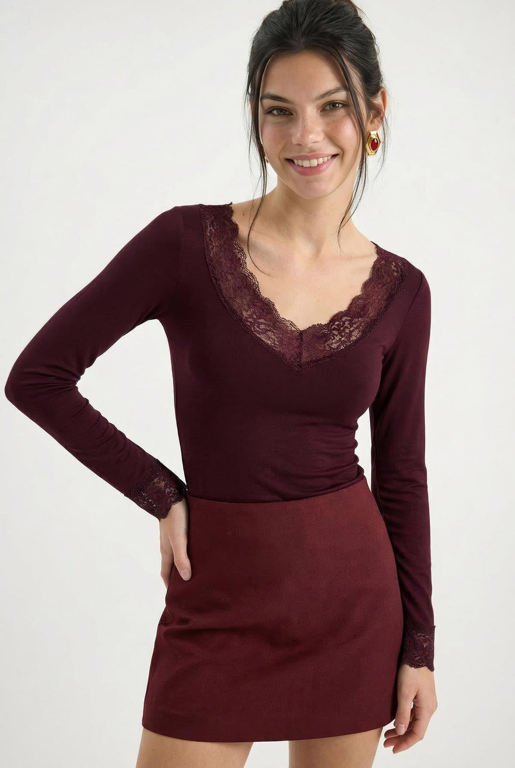 Burgundy Blouse