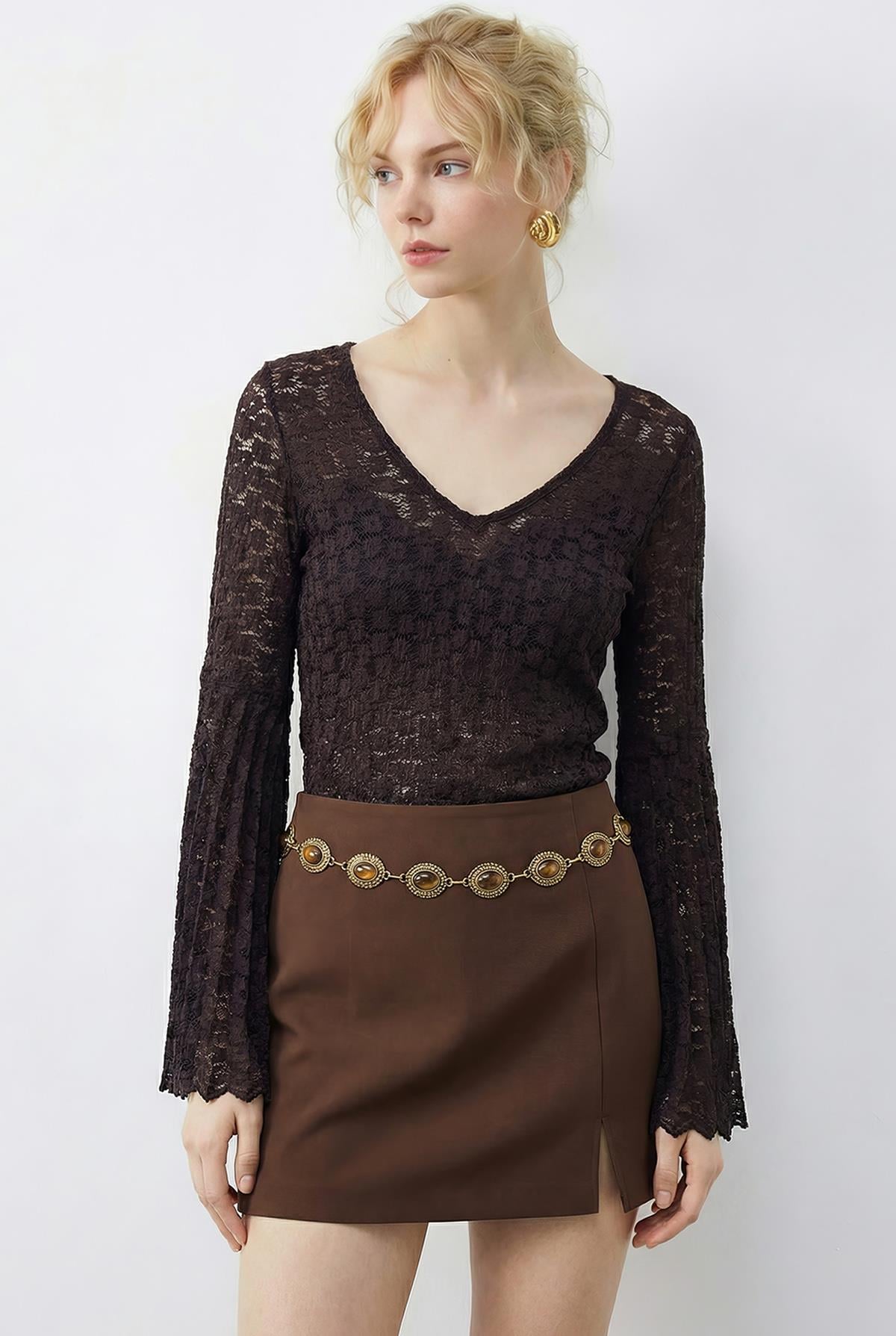 Women's Brown Blouse