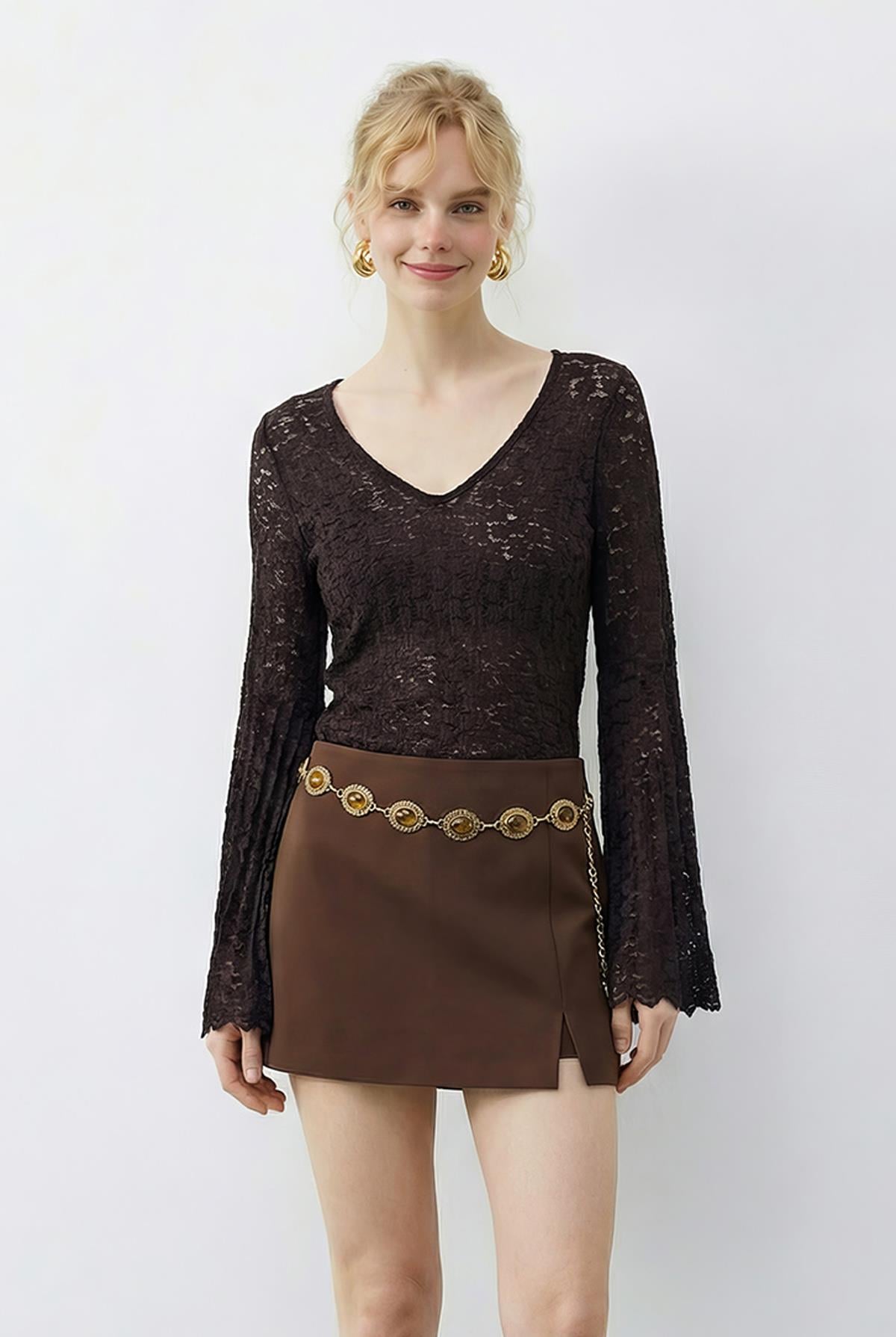 Brown Blouse
