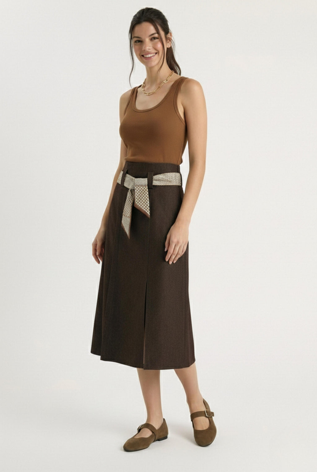 Dark Brown Skirt