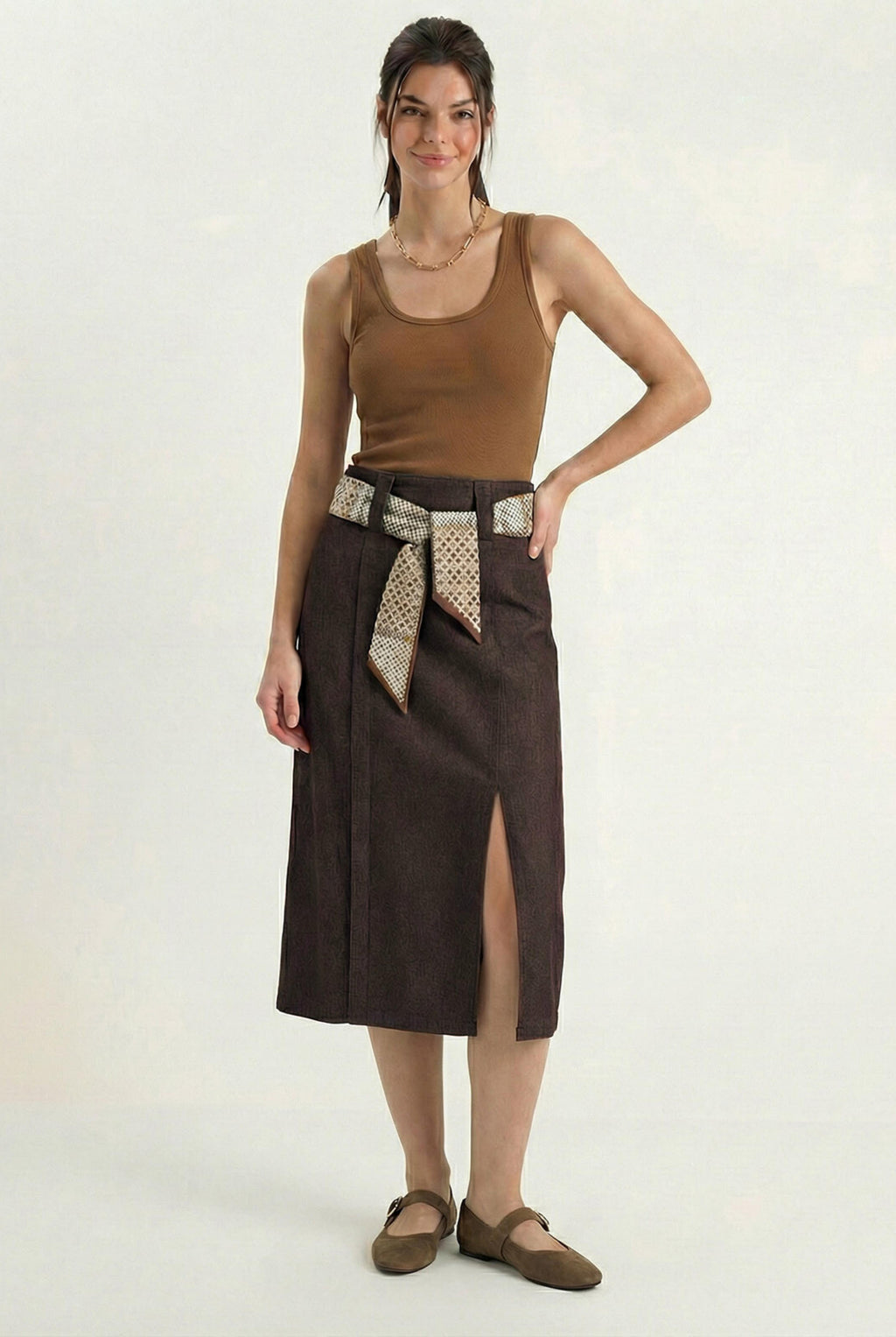 Dark Brown Skirt