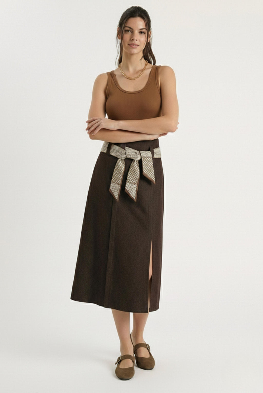 Dark Brown Skirt