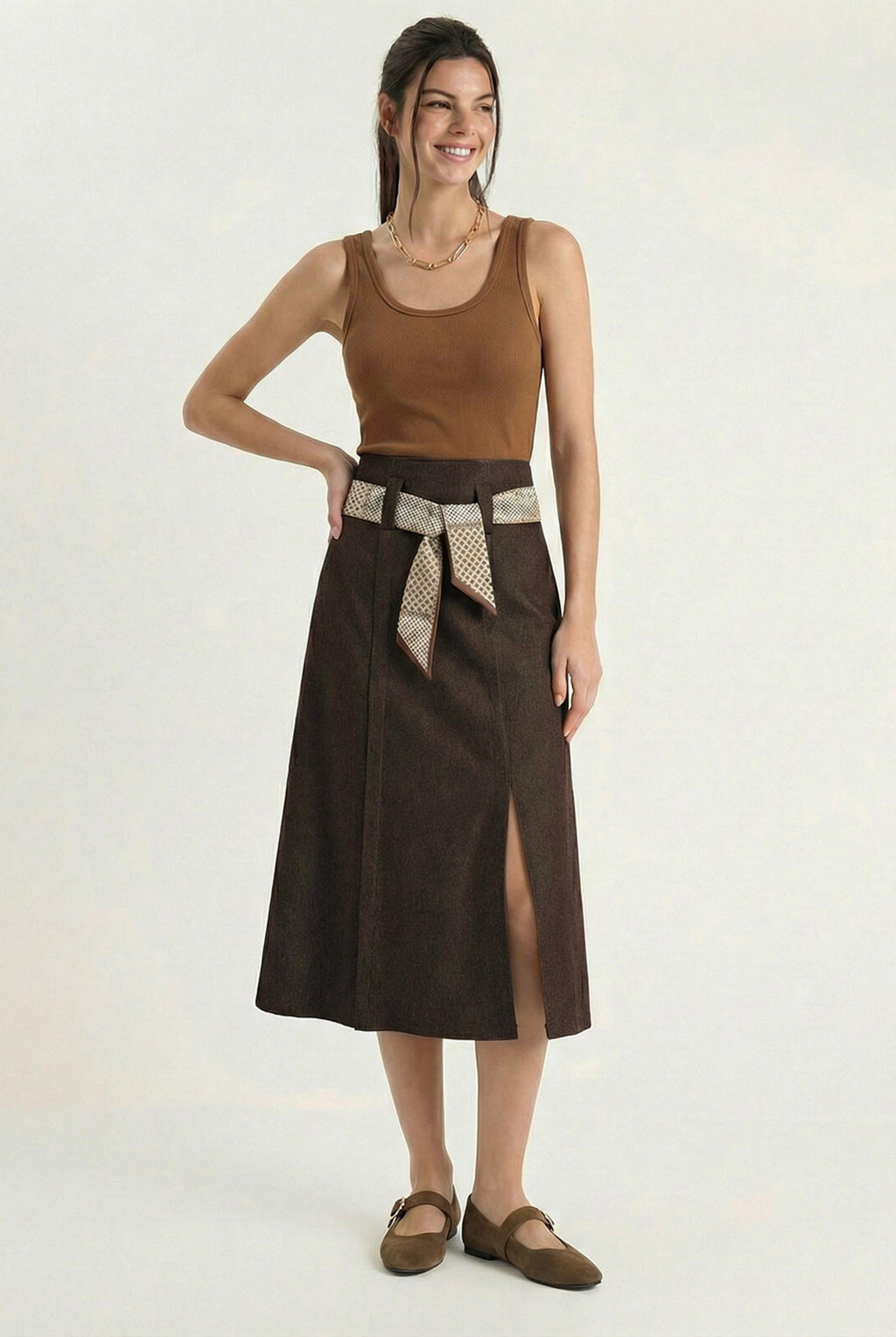 Dark Brown Skirt